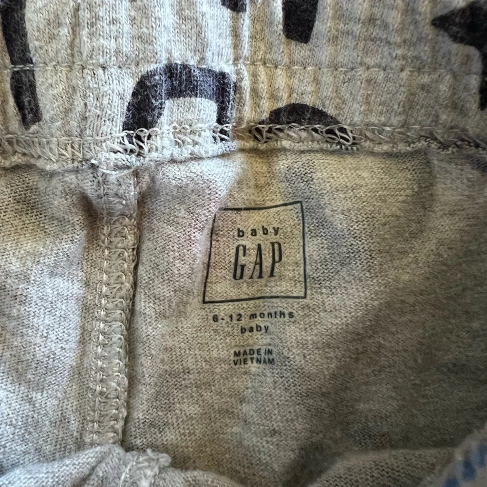 GAP Gray and Black Alphabet Print Joggers